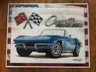 Vintage Replica Tin Metal Sign Corvette GM Sting Ray bowtie Chevy Part Logo 1913