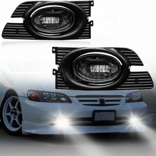 Led Fog Lights Fits For 2001 2002 Honda Accord Sedan 4dr Clear Lens Bumper Lamps