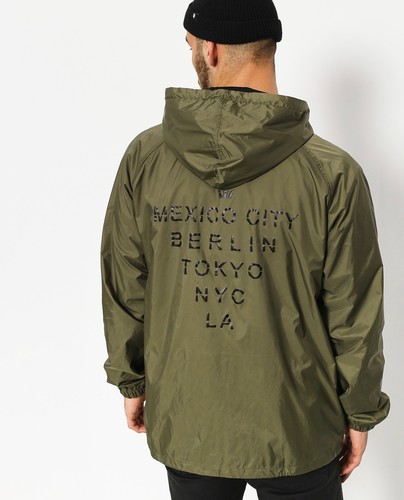 New Supra Streetwear Cities Mens Coaches Jacket (olive/blk) MHD-31 - Picture 2 of 2