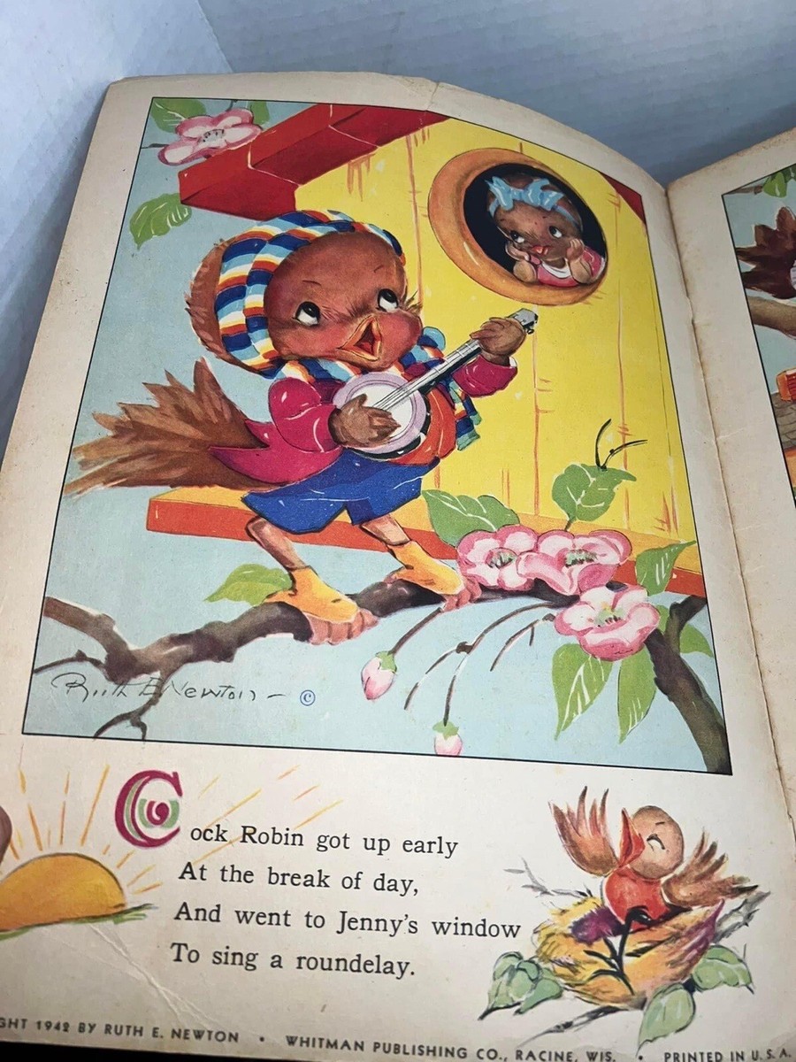 Animal Mother Goose 絵本　ルース　E ニュートン Animal Mother Goose, by Ruth E. Newton, 1942, published in