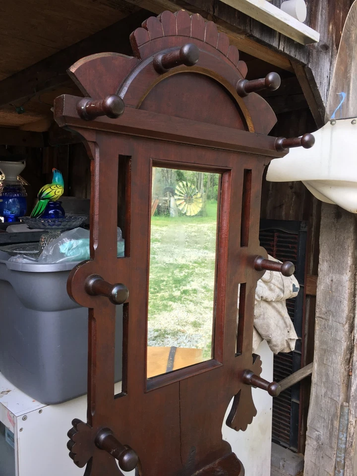 Antiguo perchero victoriano de la Selva Negra de 77 pulgadas x 26 pulgadas x 12 pulgadas Foto 3 de 4