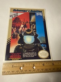 Nobunaga&rsquo;s Ambition Vidpro Card Nintendo NES Vintage Toys R Us  Display Card