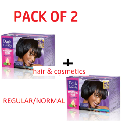 2 X DARK AND LOVELY NO-LYE HAIR RELAXER KIT REGULAR TWIN PACK-FAST