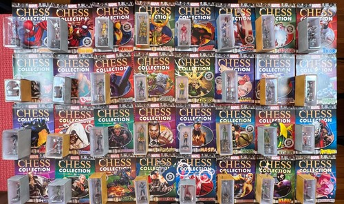 Eaglemoss Marvel Chess set complete 32 pieces in box, board, and magazines - Picture 11 of 23