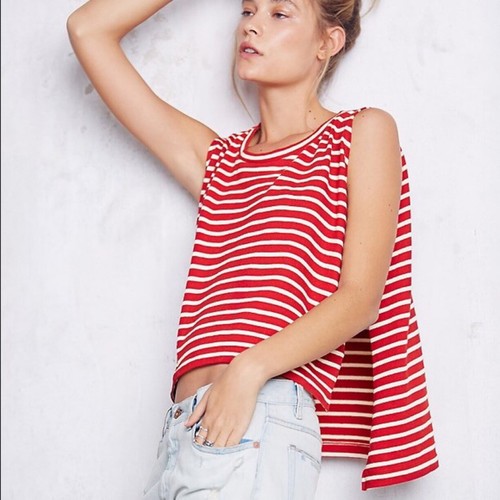 Striped Boxy Muscle Tank Top 