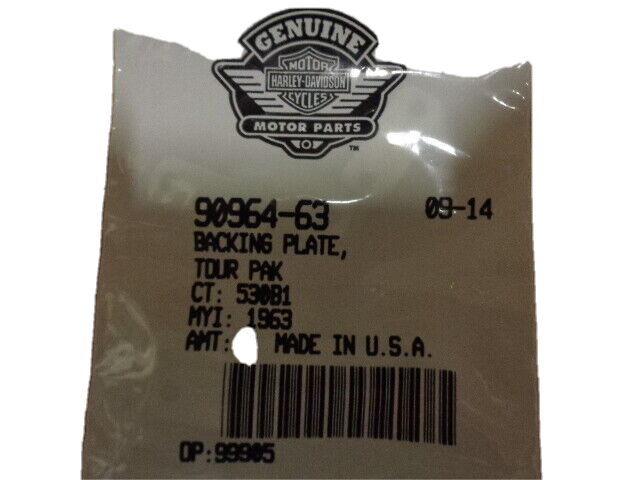 NOS Harley Davidson Backing Plate Tour Pack 90964-63 | eBay
