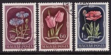 Hungary 1951 Flowers Mi 1208, 1210-11