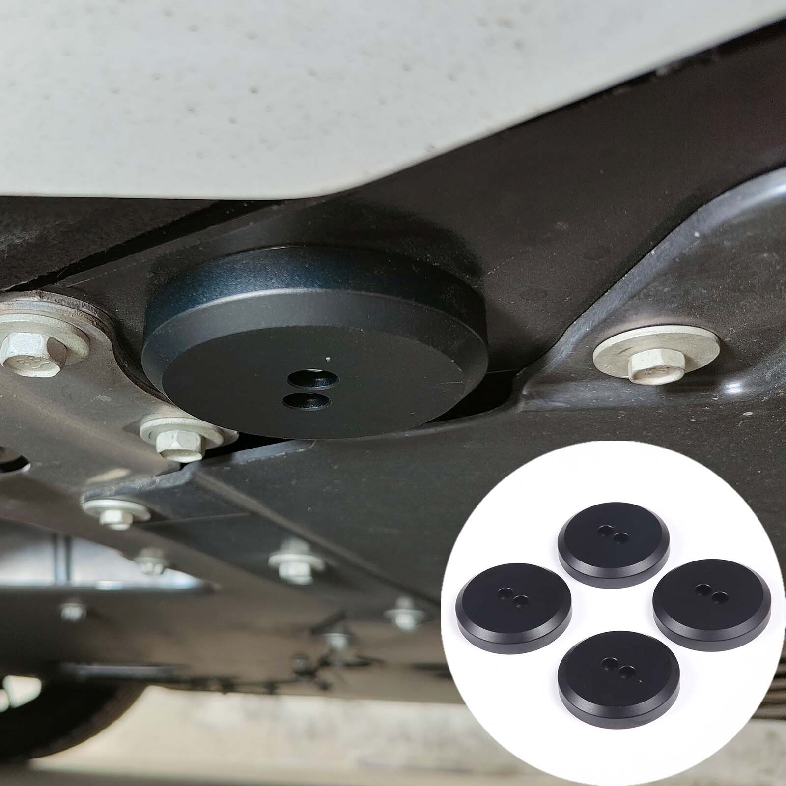 4PCS Black Alloy Pack Jack Pad Jacking Lift Pad Fit For Corvette C5 C6