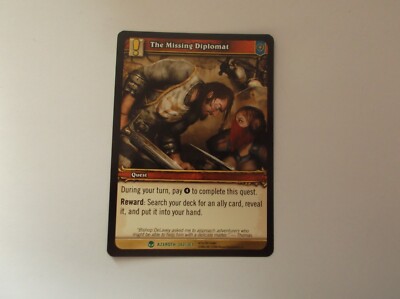 World of Warcraft: Azeroth ''THE MISSING DIPLOMAT'' #342 Quest Trading Card