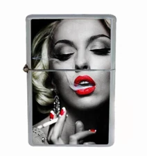 Smoking Girl Rs1 Flip Top Oil Lighter Wind Resistant 