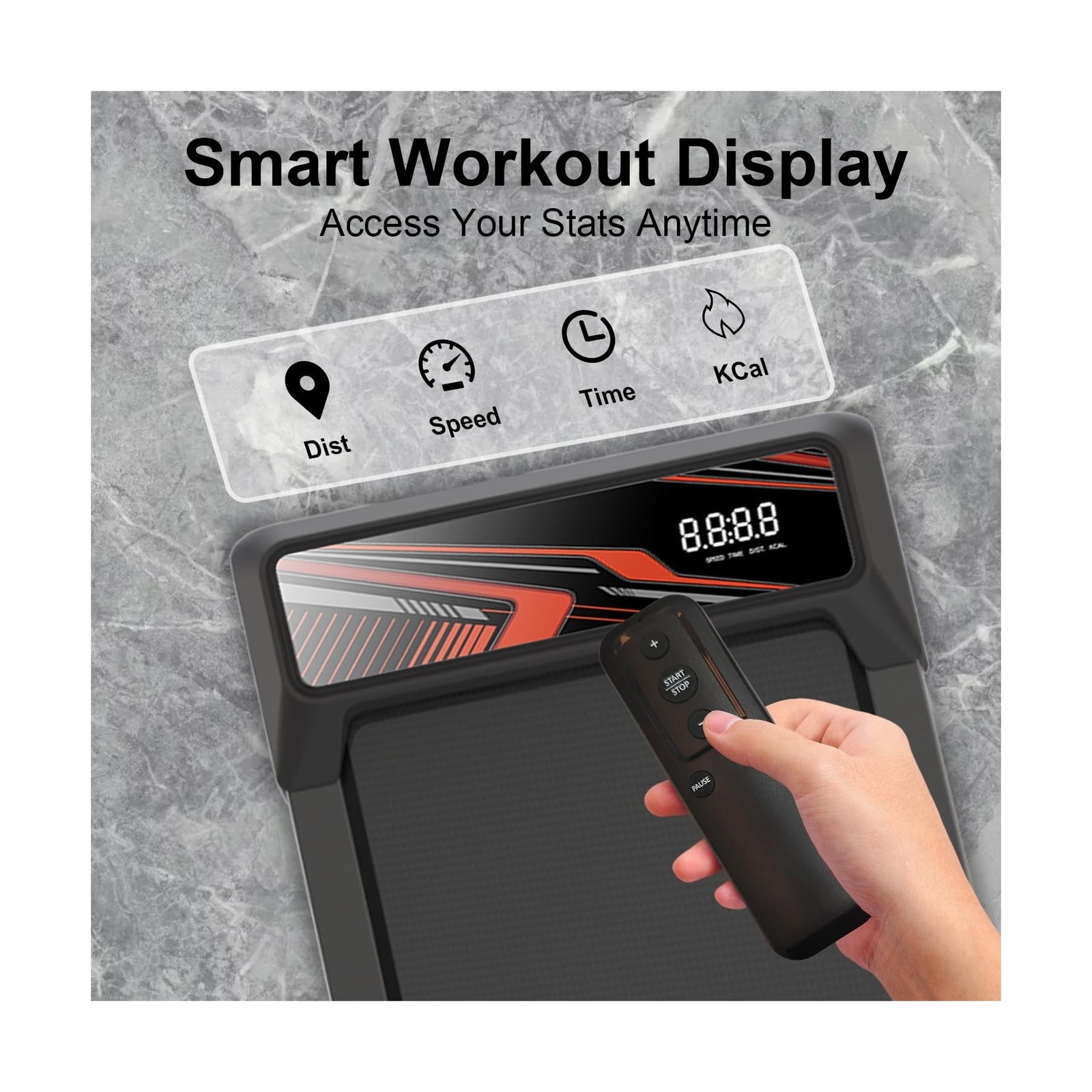 Under Desk Treadmill, 2.5 HP 265 Lbs Low Noise Walking Pad Treadmill LED Disp...