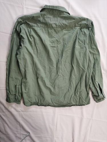 Wrangler Green 100% Cotton Button Up Flap Pocket Long Sleeve Shirt 2XL - Picture 5 of 5