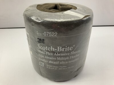 3M 07522 Scotch-brite Multi-flex Abrasive Sheet Roll, Ultra Fine, 8'' X 20' 7522