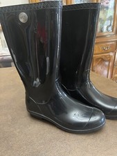 UGG SIENNA Black Waterproof Rubber Boot Women  s Rain Boots SIZE US 9