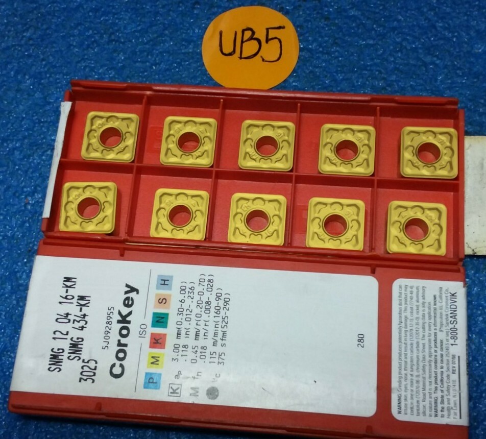 SANDVIK SNMG 12 04 16-KM SNMG 434-KM 3025 CARBIDE INSERTS 10 PCS