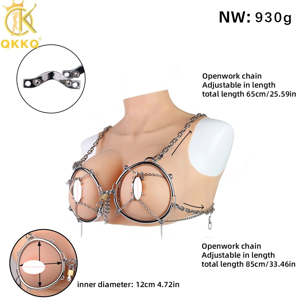 Nipple Clip Cover Chest Bondage clamps Female Bra Breast Binder Wearable Metal