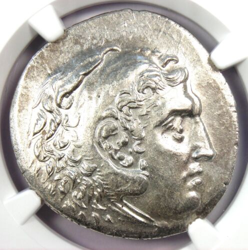 Alexander the Great Lycia Phaselis AR Tetradrachm Coin 200 BC. NGC Choice AU