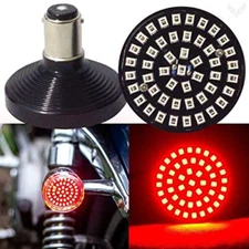 Eagle Lights SUNBURST Rear 2" Harley LED Bullet Turn Signals 1156 Smoked Lenses