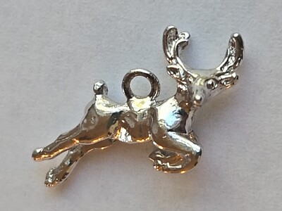 Sterling Silber ~ Rentier Charm ~ 3D ~ TOLLE DETAILS ~ VINTAGE