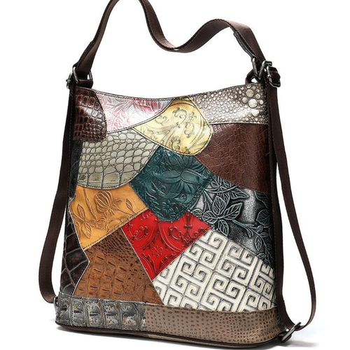 Full Grain Genuine Leather Bag Backpack Straps Multicoloured Shoulder Bags - Picture 2 of 11