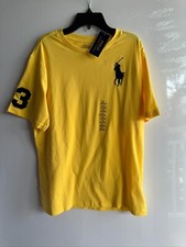 POLO RALPH LAUREN Big Boys XL 18-20 T shirt BIG PONY NWT Jersey yellow