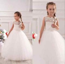 Ivory First Communion Dresses Cute Little Girls pageant Dresses Ball Gown