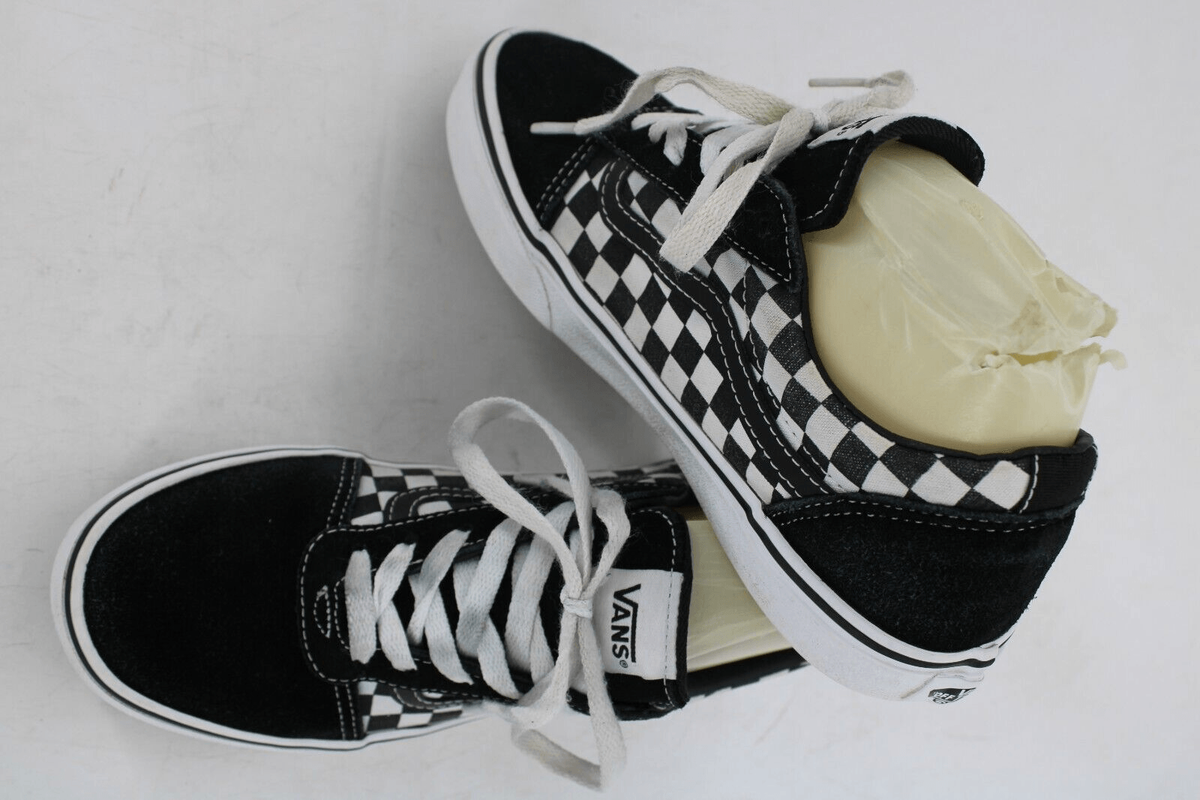 VANS OFF THE WALL youth sz 5 lace up checkered low top sneaker | eBay