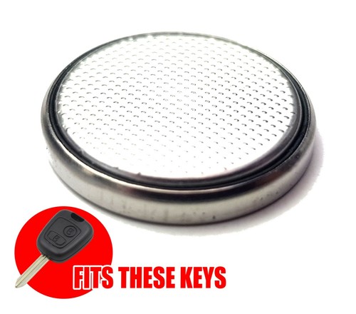 2-Pack Replacement Batteries For Citroen Berlingo Key Remote (Square Type)
