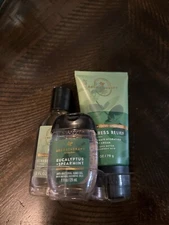 BATH AND BODY WORKS - EUCALYPTUS SPEARMINT 3 PC GIFT SET  TRAVEL SIZE - MINI BOX