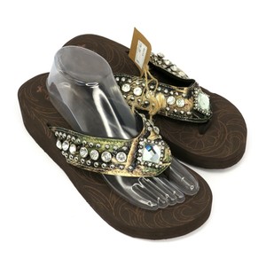 camo flip flops with rhinestones