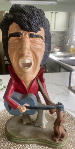 Vintage Elvis Presley Chalkware Statue Creative Decor Esco Like 17” Tall