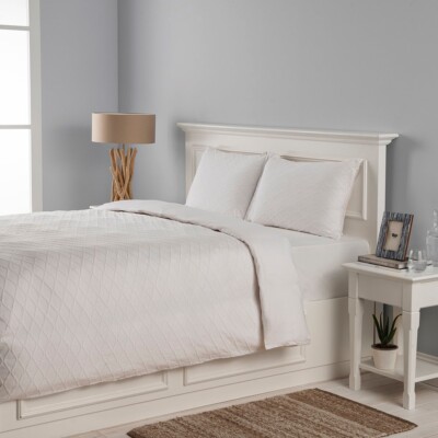 Diamond Shape Bamboo Cotton Blend Soft Duvet Cover Set - Full Size Duvet Covers