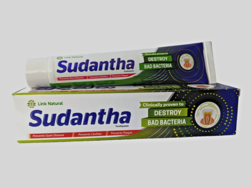 80g Link Natural Sudantha NON FLUORIDE AYURVEDA Homeopathic Herbal Toothpaste - Picture 1 of 5
