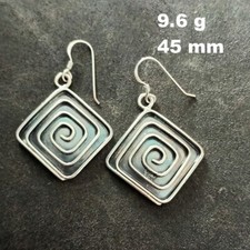 ARTISAN SILVER EARRINGS CRAFT VINTAGE DANGLES Whispers of the Past #A406