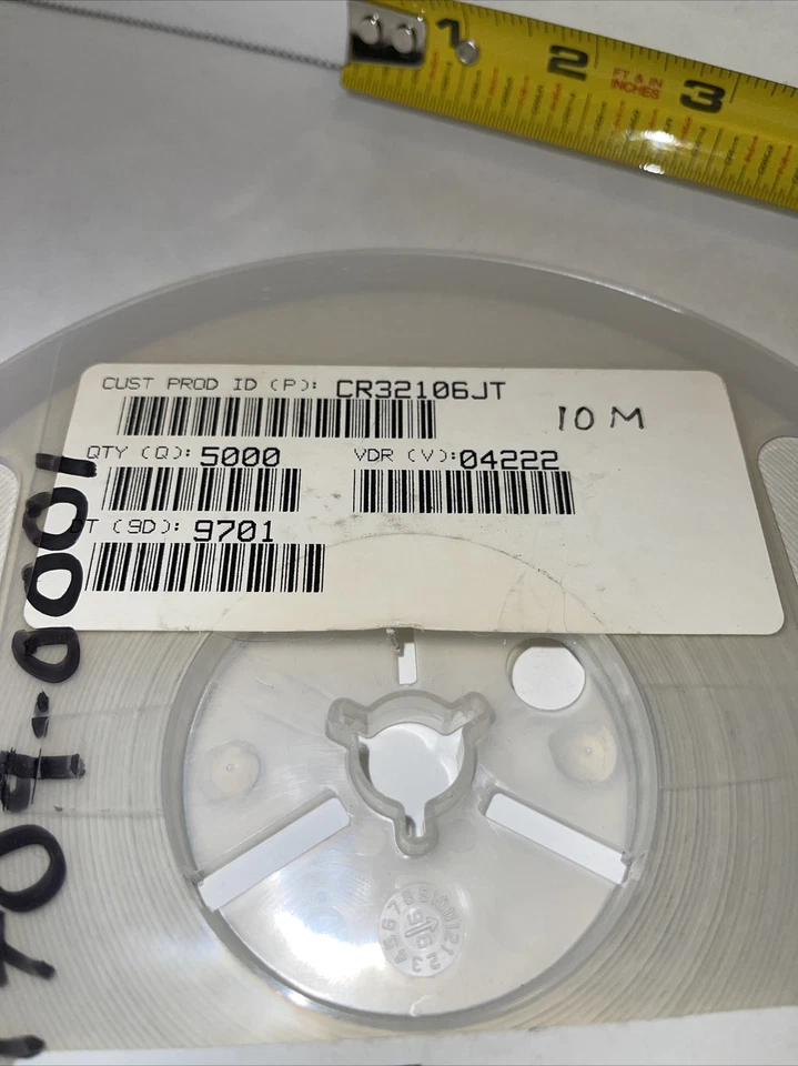 Carrete de resistencia AVX Kyocera CR32106JT lote de 5000, RC320377, VDR 04222 Foto 2 de 4