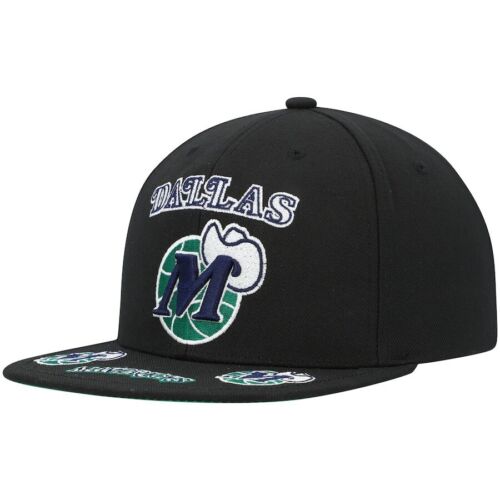 Dallas Mavericks Mitchell & Ness Front Loaded Snapback Hat - Black