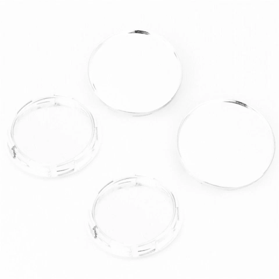 Tapacubos cubierta central de rueda sin logotipo 68 mm cromo plateado para auto camión SUV Foto 2 de 4