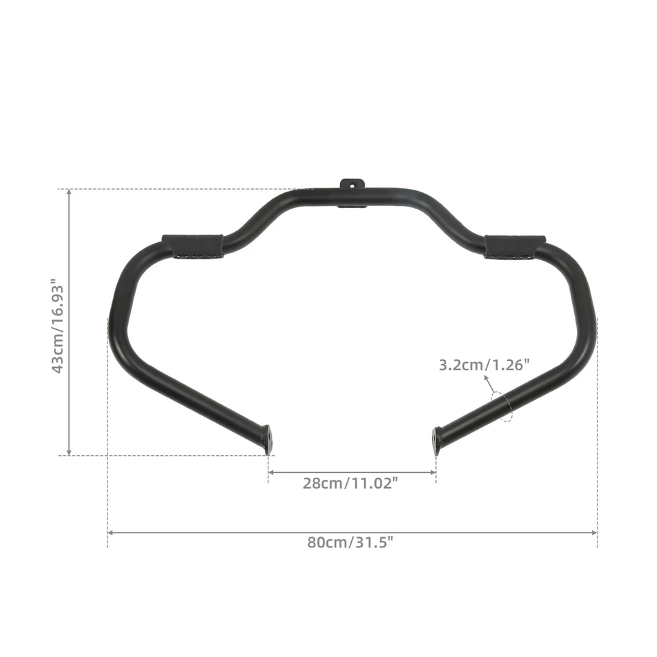 Barra de choque protectora de motor negra apta para Harley Touring Electra Glide 1997-2008 EE. UU. Foto 3 de 4