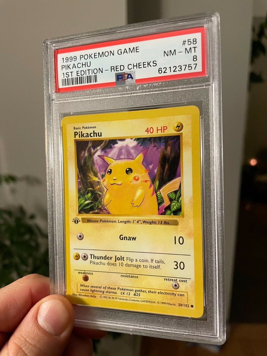 1999 Pokemon Base Set 1st Edition Shadowless Pikachu Red Cheeks