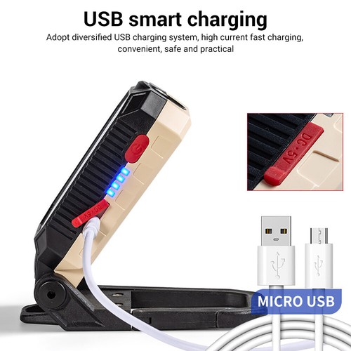 Large LED Work Light COB Inspection Lamp Magnetic Torch USB Rechargeable For Car - Picture 10 of 20