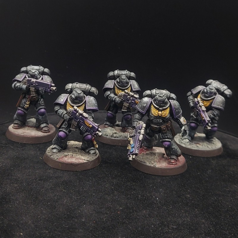 Well Painted Warhammer 40k intercessors ×5 D1 games workshop