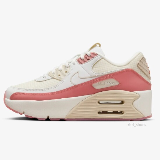 Nike Women's Air Max 90 LV8 'Sail/Red Stardust' (HF0782-101