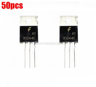 50Pcs Transistor Pnp 100V 6A BD244C TO-220 Ic New nq