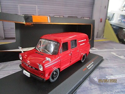 FORD Transit Van MKI Bus Service Assistance Porsche Racing Rallye rot IXO 1:43 