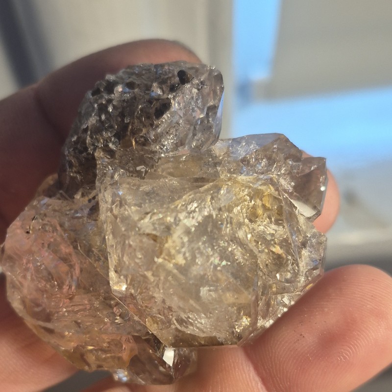 Clear Quartz Crystal Cluster "Herkimer Diamond ". Gorgeous minerals specimen 