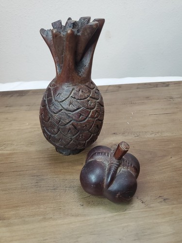Vintage Holz Ananas und Gemüse handgeschnitzt Holz Made in Holland - Bild 8 von 11