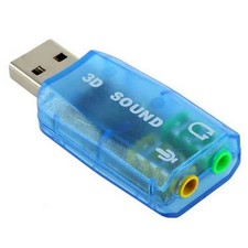USB 2.0 External 7.1 Channel 3D Virtual Audio Sound Card Mic Adapter Laptop PC