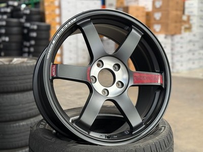 New 18x8.5 ET35 NK TE37 SAGA (4 Wheel) 5x114.3 HONDA TOYOTA MAZDA NISSAN BLACK