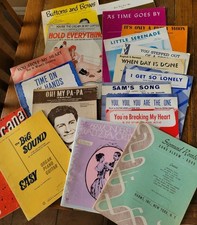 Lot Of Song Sheets books, Popular Music 1930s-60s