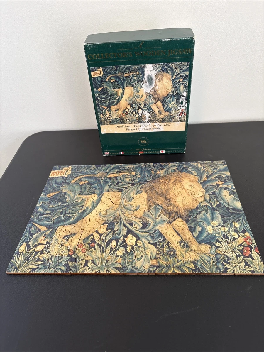 WENTWORTH WOODEN JIGSAW PUZZLE,THE FOREST TAPESTRY,LION,250 PIECES